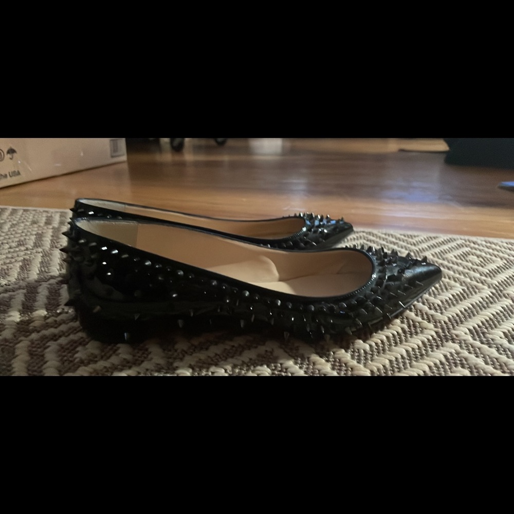 spiked louboutin flats